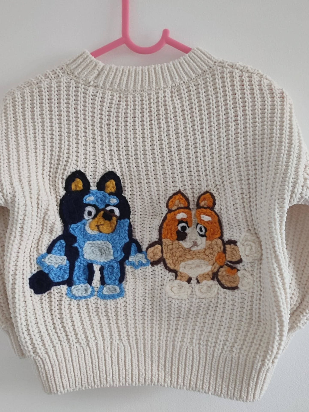 Mystery knit- name + large design