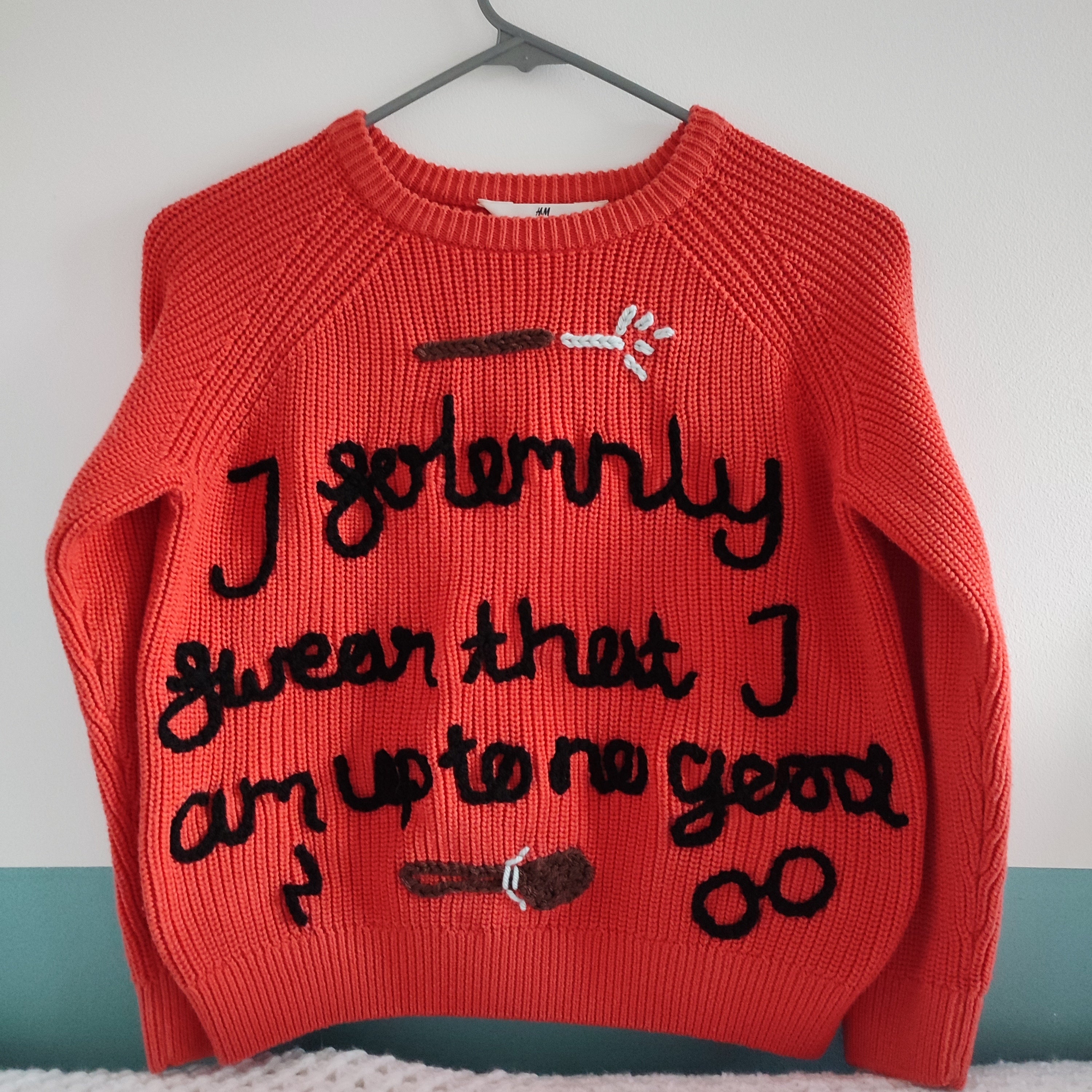 Ready to buy Harry Potter hand embroidered orange jumper 6-8 years