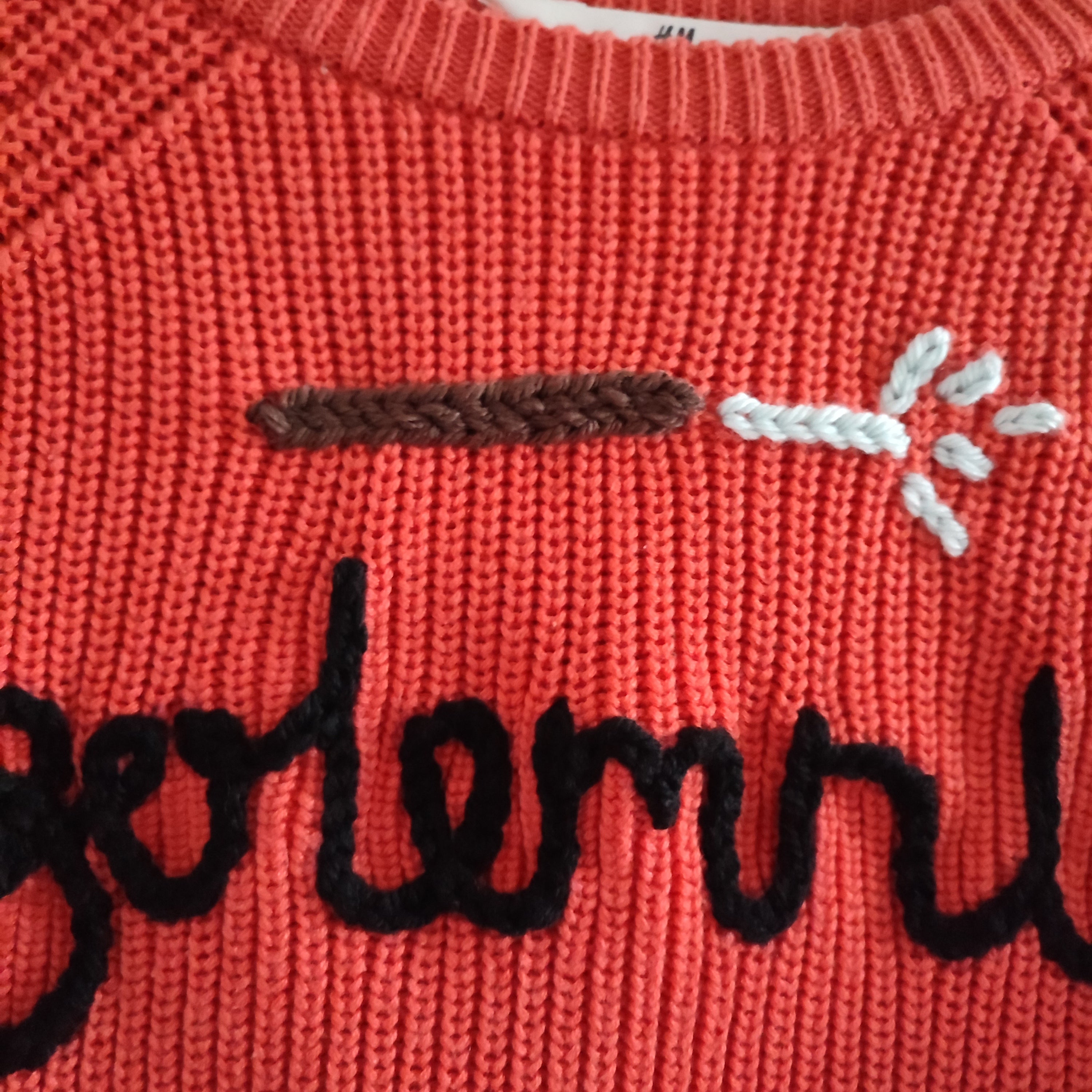 Ready to buy Harry Potter hand embroidered orange jumper 6-8 years