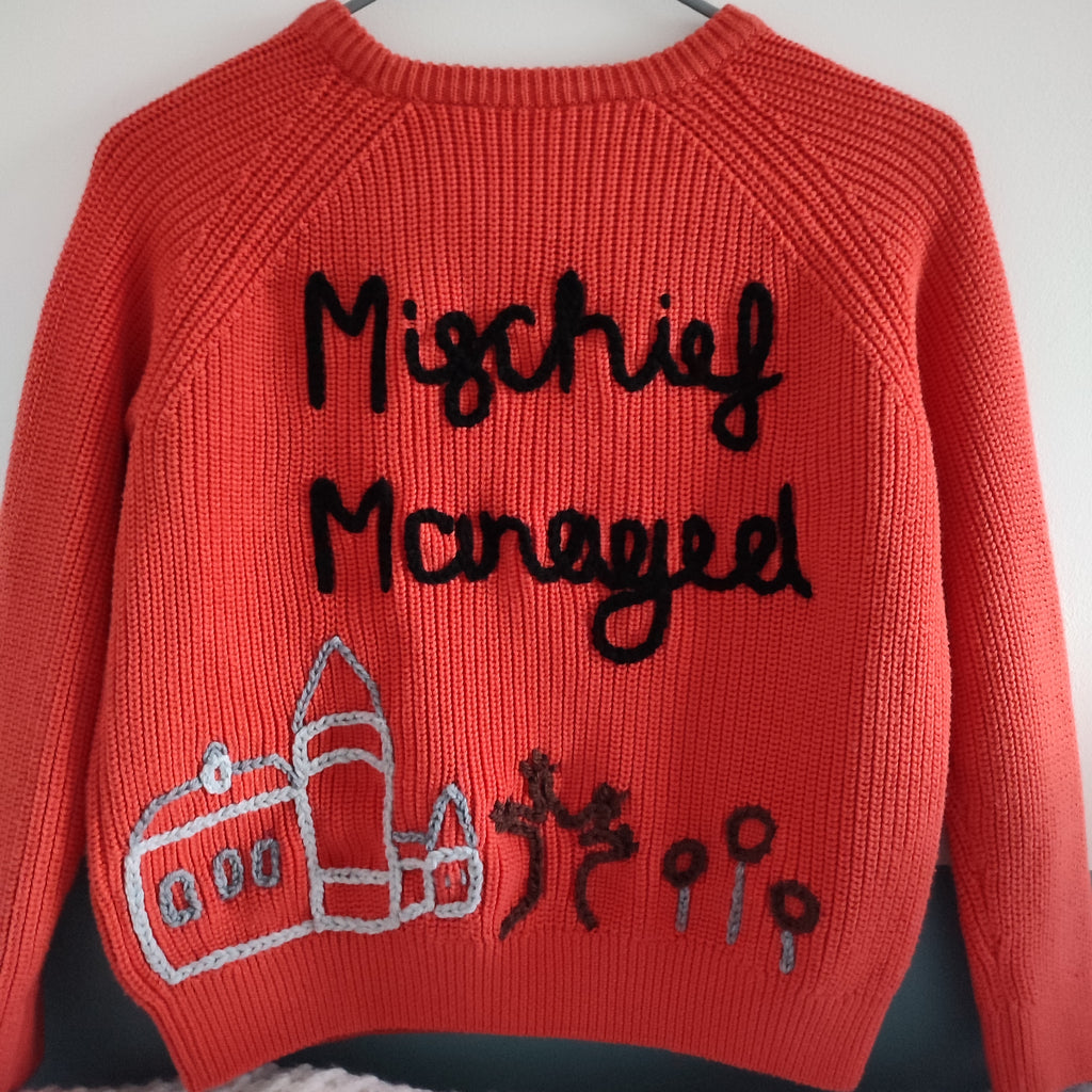Ready to buy Harry Potter hand embroidered orange jumper 6-8 years