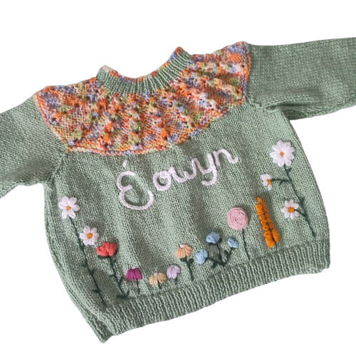 Mystery knit- name + medium design