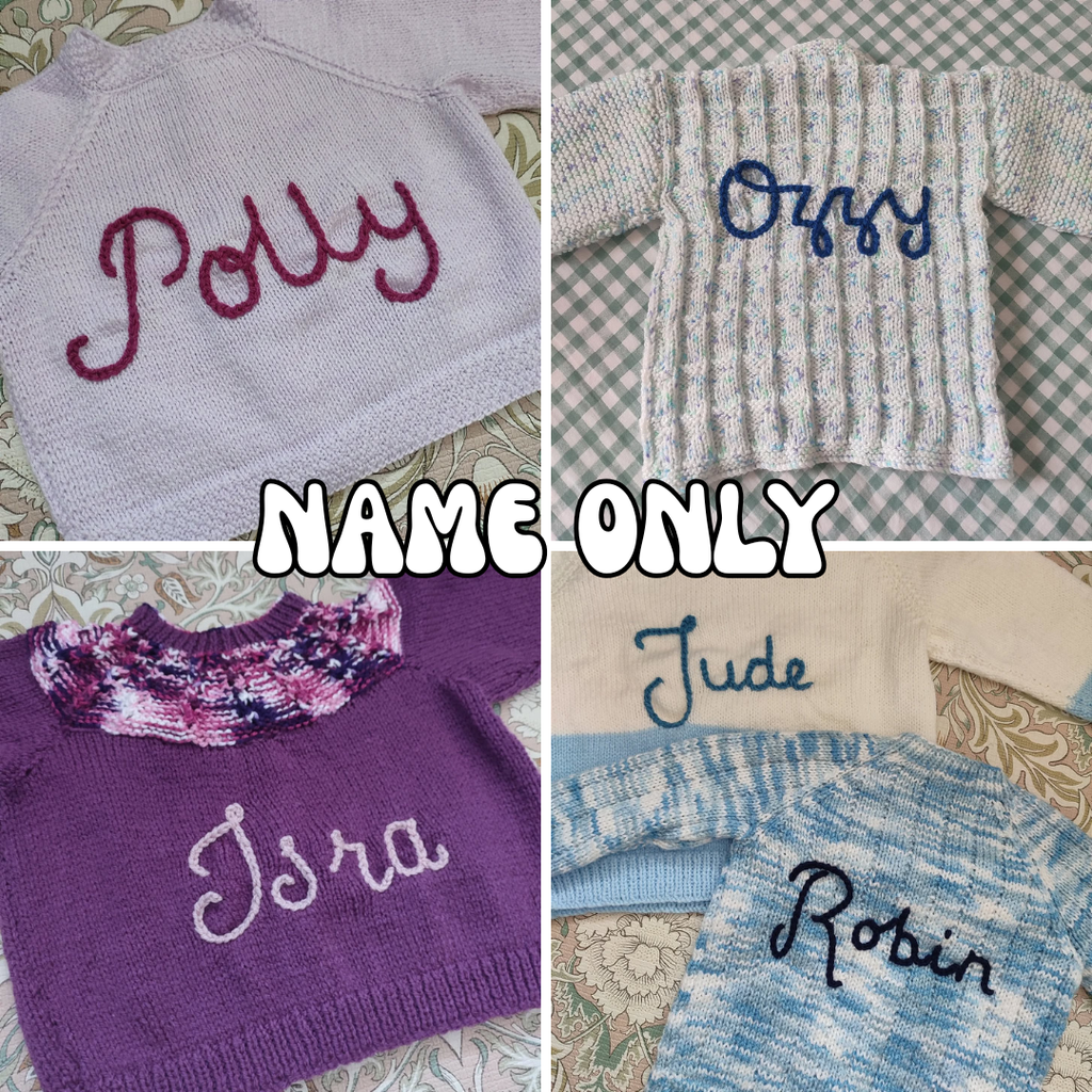 Personalized mystery knit- name only