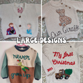 Mystery knit- name + large design