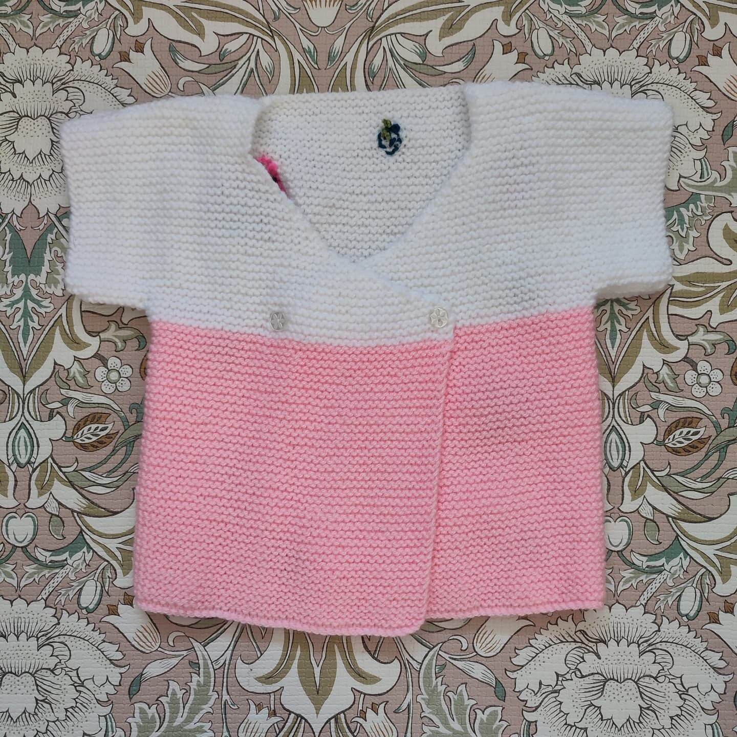 Handmade Tutti Frutti Cardigan, Embroidered Knit Jumper (9-12 Months)