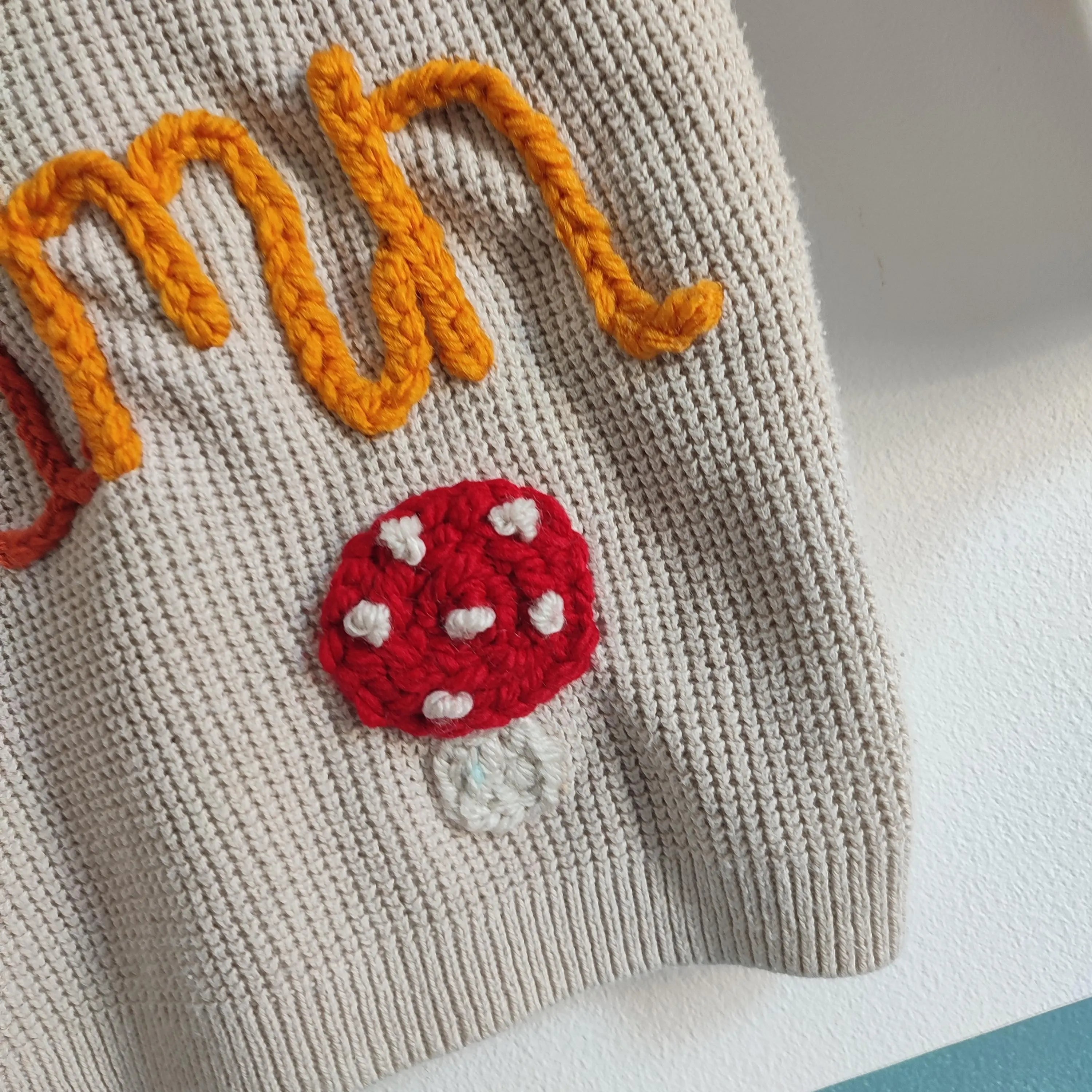 Ready to buy hand embroidered Hello autumn jumper 18-24 months, 1.5-2 years