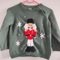 Hand embroidered nutcracker Christmas jumper. Size 1.5-2 years, 18-24 months