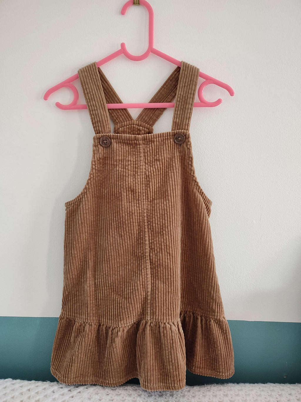Hand Embroidered Gingerbread Christmas Dress, Gumdrop Buttons, Size 3-4 Years