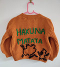 Ready to buy Hand Embroidered Lion King Jumper, Hakuna Matata, Size 2-4 Years