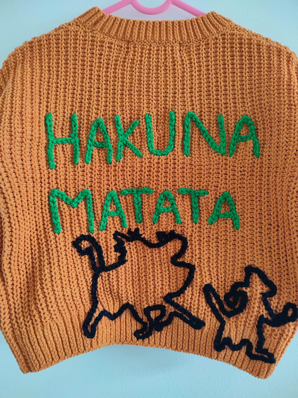 Ready to buy Hand Embroidered Lion King Jumper, Hakuna Matata, Size 2-4 Years