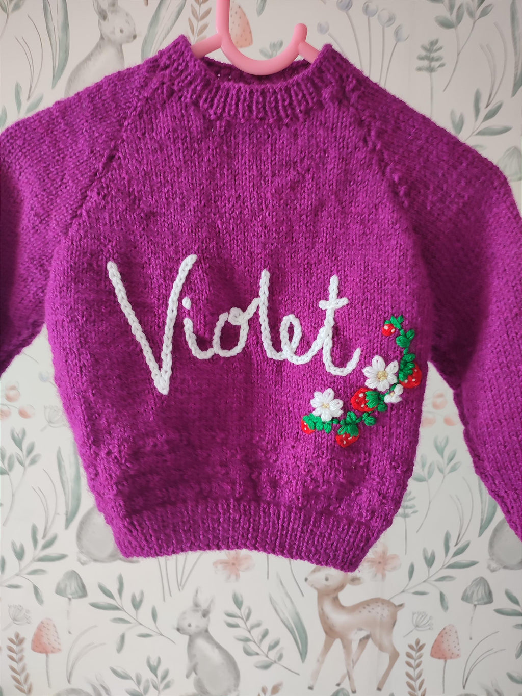 Mystery knit- name + small design
