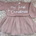 Ready to buy Hand Embroidered My First Christmas Dress, Sparkle Snowflake, 6-9 Months