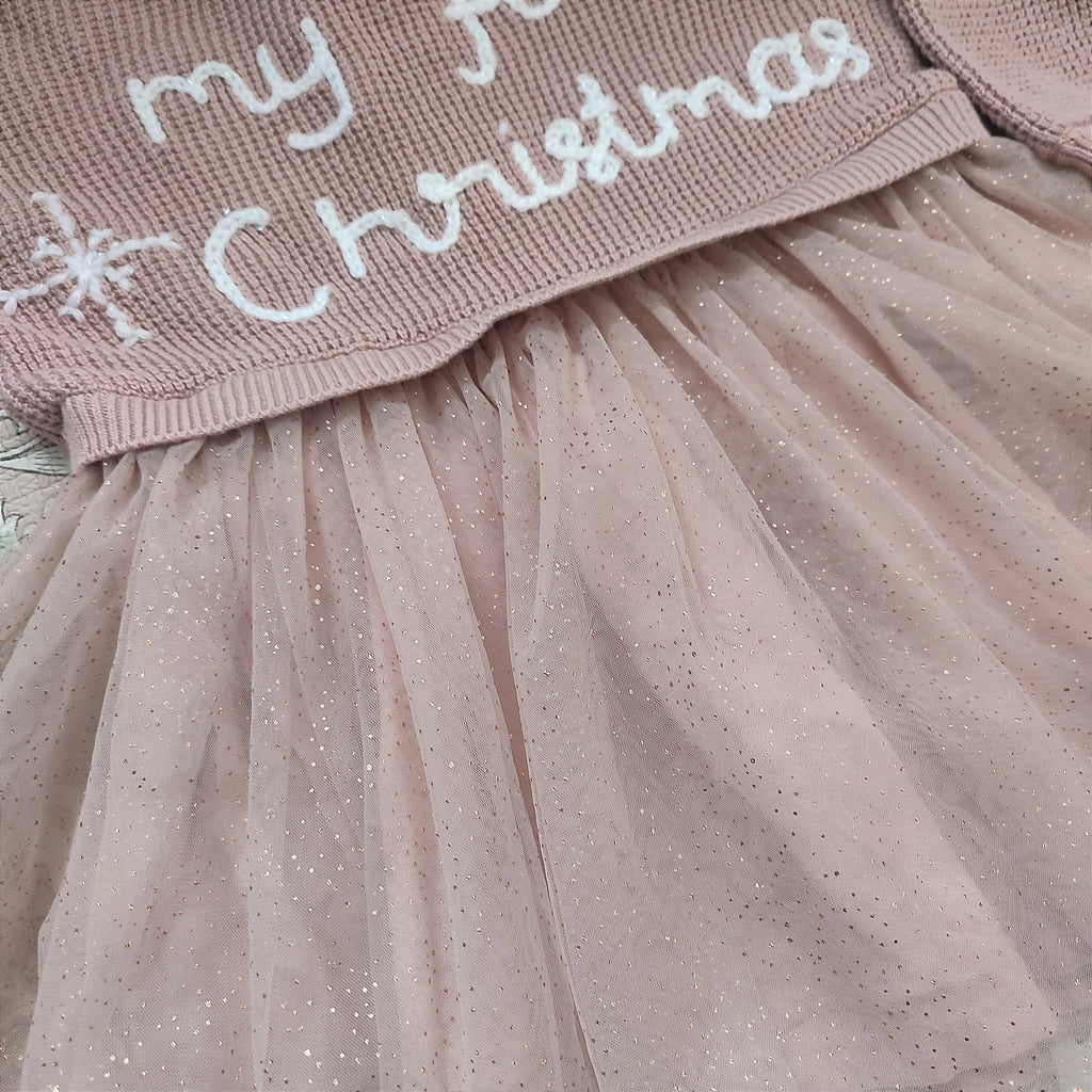 Ready to buy Hand Embroidered My First Christmas Dress, Sparkle Snowflake, 6-9 Months