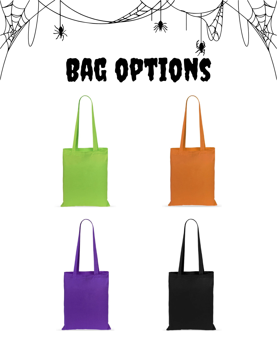 Hand embroidered custom name Halloween trick or treat bags