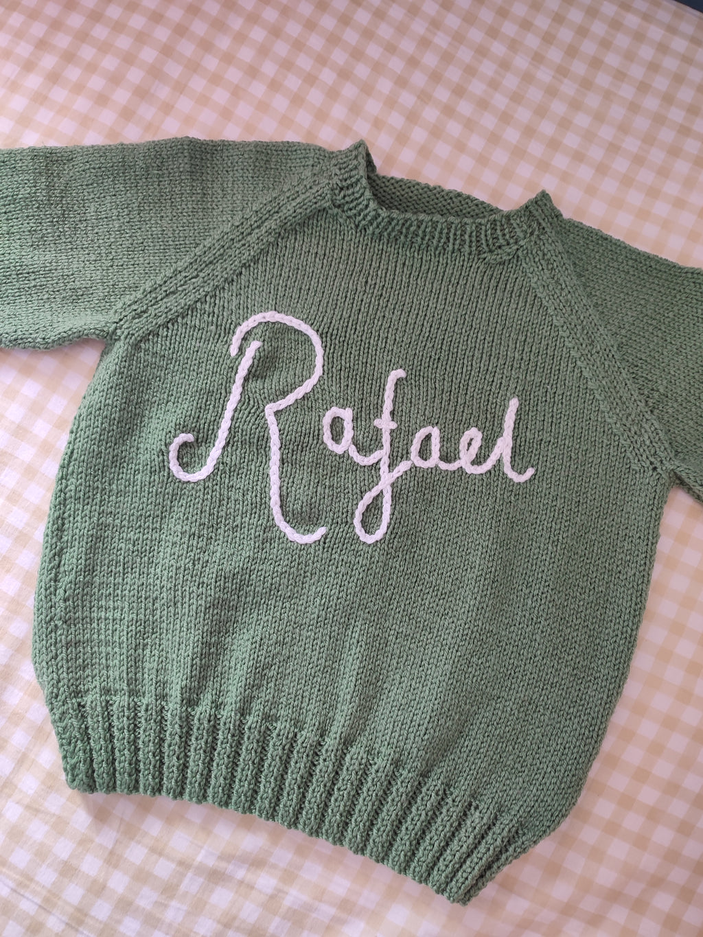 Personalized mystery knit- name only