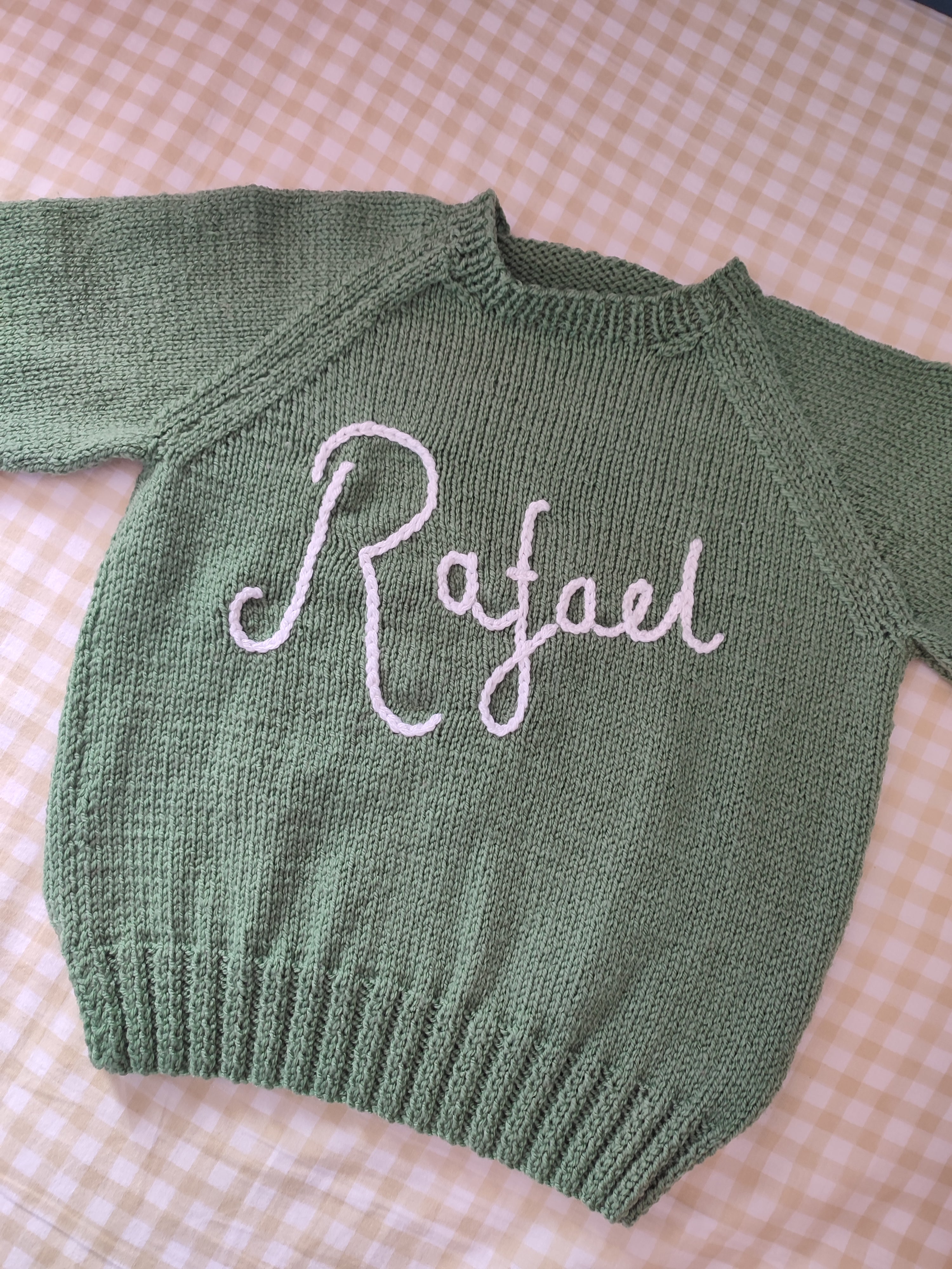 Personalized mystery knit- name only